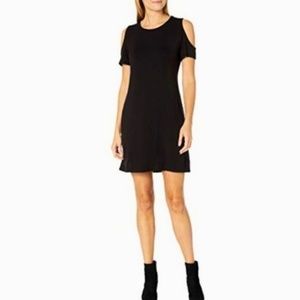 Calvin Klein Short-Sleeve Cold Shoulder Dress NWOT Black Small